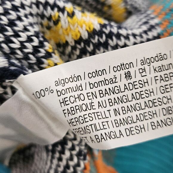 Zara Sweater Vest Mens Medium Teal Green‎ Jacquard Knit V-Neck Button Front NWOT - Picture 4 of 6